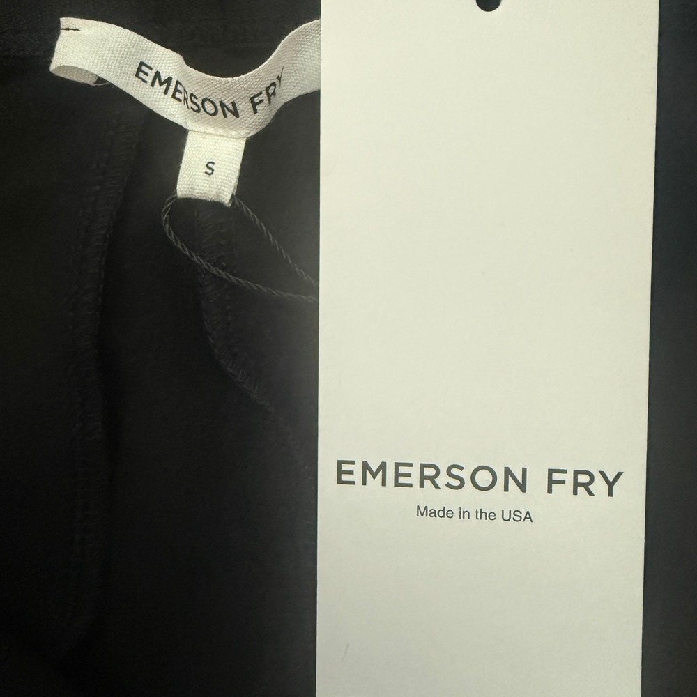 Emerson Fry Black Vegan Leather High Rise Leggings Pants NWT Size S - Picture 11 of 12